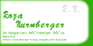 roza nurnberger business card